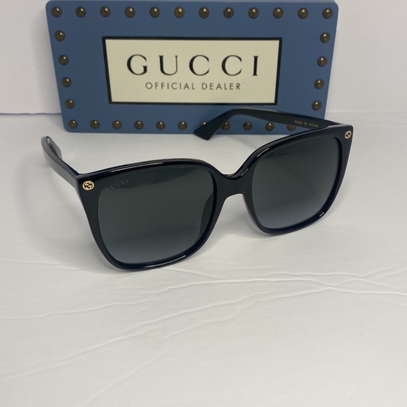 New  GUCCI GG0022S 001 Rectangular shape with GG interlocking metal logos - Picture 5 of 15